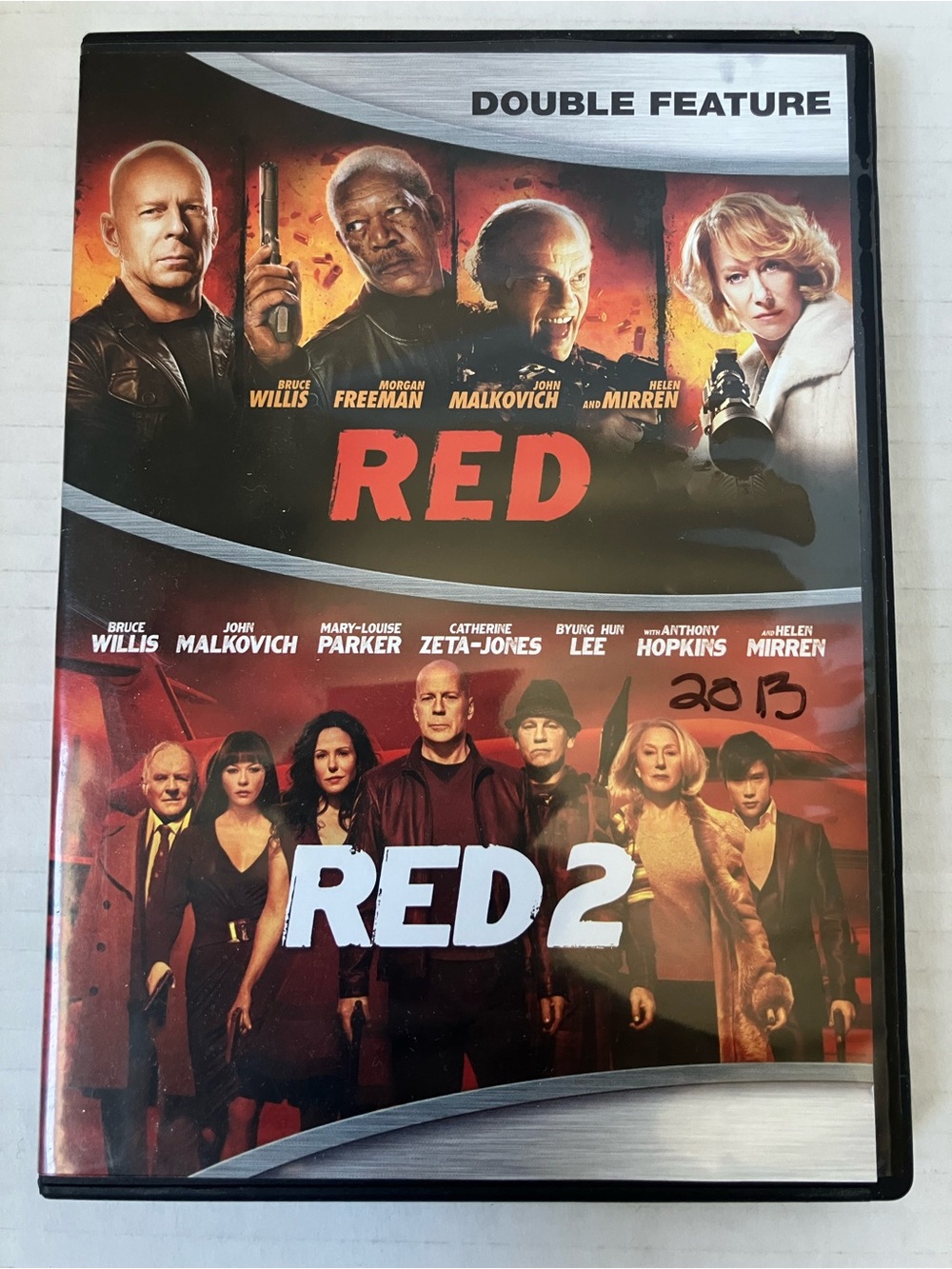 Red Double Feature DVD Set — Red and Red 2 Movie Pack (Black & Red Artwork)